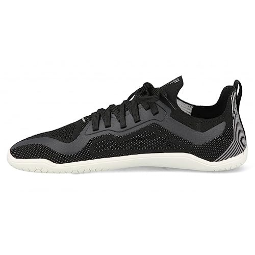 Vivobarefoot Primus Lite Knit, Mens Vegan Light Breathable Shoe with Barefoot Sole Obsidian