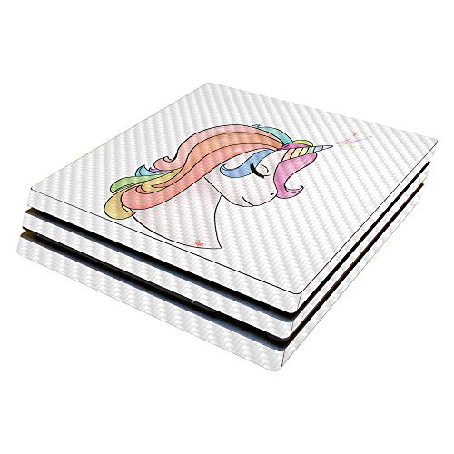 MightySkins Carbon Fiber Skin for Sony PS4 Pro Console - Unicorn Magic | Protective, Durable Textured Carbon Fiber Finish | Easy to Apply, Remove, and Change Styles | Made in The USA