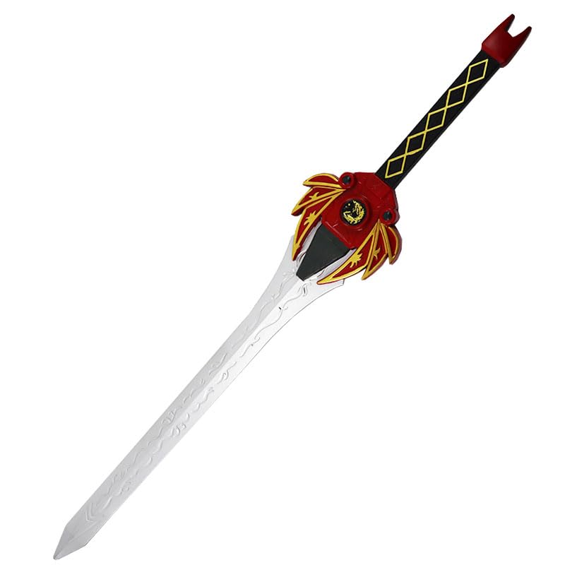 51' Fantasy PU Foam Sword for Cosplay Mighty The Morphin Red Power Sword Rangers Collectible Gift for Halloween and Xmas