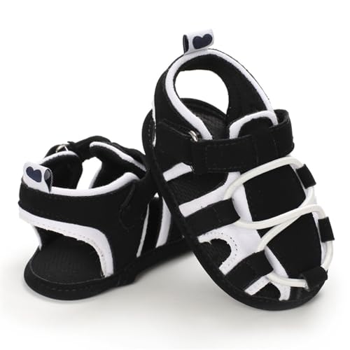 HsdsBebe Infant Baby Boys Girls Summer Beach Sandals Breathable Athletic Anti-slip Soft Sole Newborn First Walker Crib Shoes