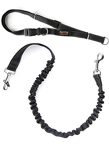 Mighty Paw Hands Free Dog Leash | Bungee Waist Leash for Dog Walking. Dog Running Leash Hands Free. Hands Free Leash for Large Dogs, Medium & Small Dogs. Dog Leash Waist Belt (36' - 48') Up To 150 lbs