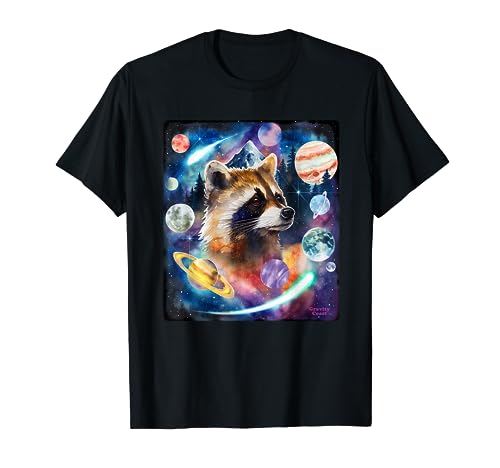 Raccoon of the Cosmos Funny Weird Random Shirt with Raccoons T-Shirt