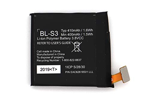 Replacement Battery for LG BL-S3 LG G Watch R W110 LG Watch W150 Urbane Watch LG BL-S3 410mAh