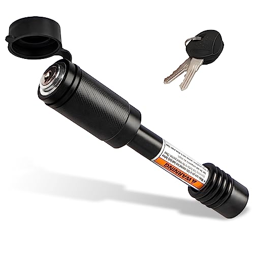 META Hardware Trailer Hitch Locks, Hitch Lock with 5/8'' Pin Fits Class III IV 2' Hitch Receivers, Tow Hitch Lock with Anti-Rattle O-Rings for Trailer Truck Car Boat (1 Pack)