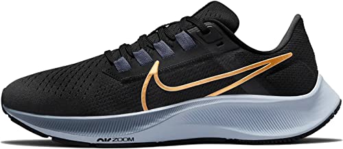 Nike WMNS Air Zoom Pegasus 38 (CW7358-004) Running Womens, Black/Gold, 8.5 US