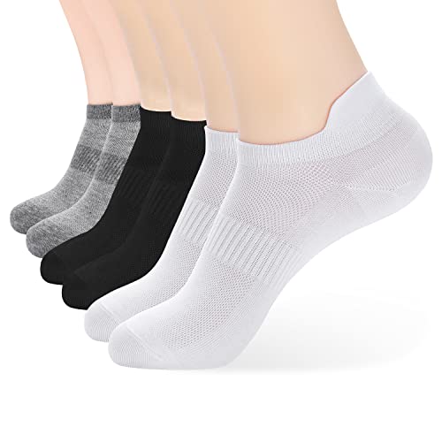 ATBITER Ankle Socks Women's Thin Athletic Running Low Cut No Show Socks With Heel Tab 6 Pairs
