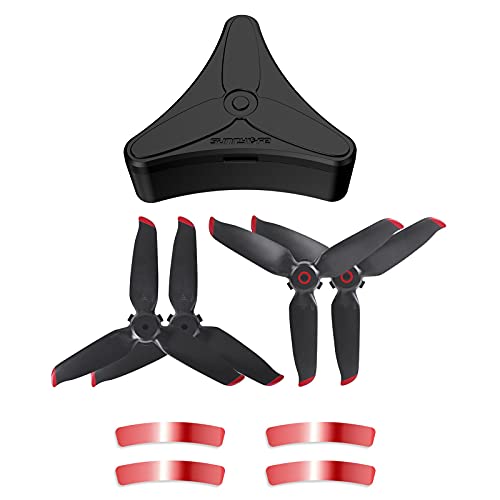LUIKEY Racing Drones for Adults Replacement Release Propellers FPV Drone Quick +Case Sticker + for Camera Kids Go Pro Case (Red, One Size)