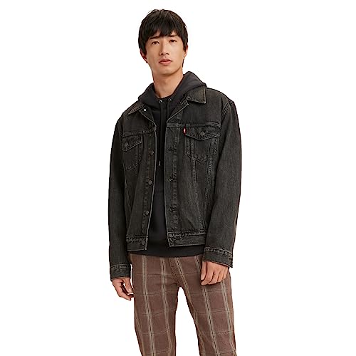 Levi's Men's Trucker Jacket (Also Available in Big & Tall), Blow Away-Black, Large