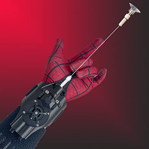 QHJIU Spider Web Shooters That Actually Shoot,8ft Real Rope Launcher,Spider Web Gadgets Toy Cool Gadgets for Kids (Black)