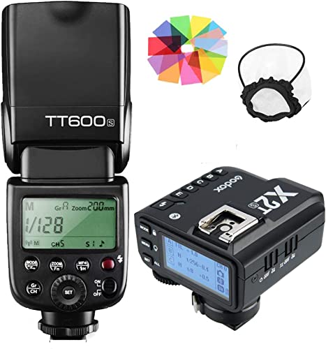 Godox TT600S 2.4G Wireless X-System TTL GN60 High-Speed Sync 1/8000s Flash Speedlite with X2T-S Trigger Transmitter Compatible for Sony Cameras
