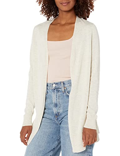Amazon Essentials Women's Lightweight Open-Front Cardigan Sweater (Available in Plus Size), Oatmeal Heather, X-Small