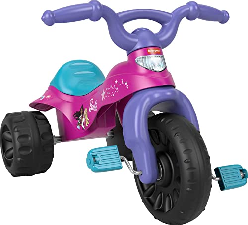 Fisher-Price Barbie Toddler Tricycle Tough Trike Toy Bike with Handlebar Grips & Storage for Preschool Kids Ages 2+ Years​ (Amazon Exclusive)