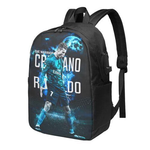 Luja Dling #7 Ronaldo Adult Backpacks Bag Laptop Bag Bookbag Usb Backpack 17 Inch For Daily