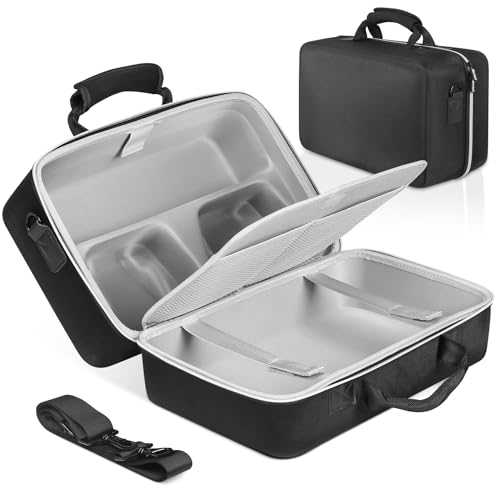 Nepagz Hard Shell Carrying Case Compatible with PS5 Slim New Model, Protective Case Travel Bag Holds PlayStation 5 Slim Console(Disc/Digital Edition), Controller, Base and Other Accessories, Black