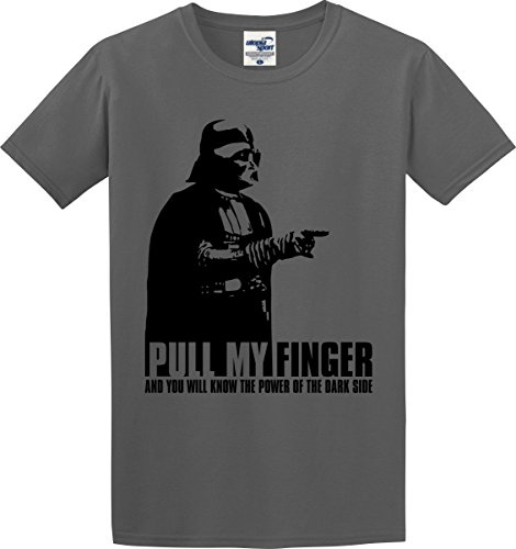 Utopia Sport Pull My Finger and You Will Know The Power of The Dark Side (S-5X) (Large, Charcoal)