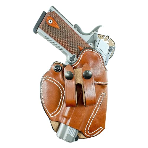 DeSantis Inside The Waistband Cozy Partner Gun Holster, Full Size 1911 5, Fits 1911 Government, 1911 Commander, IWB Holster with Split Belt Loop, Right-Hand Draw, Tan