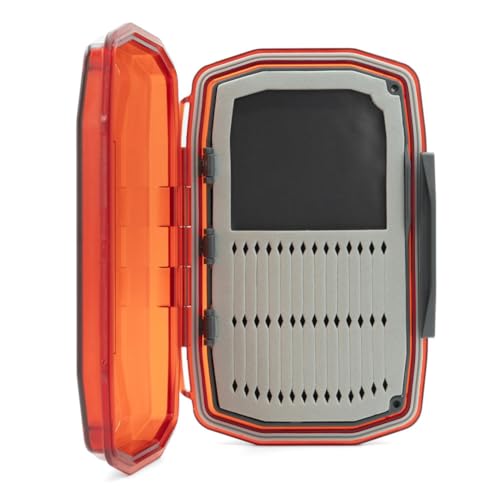 UMPQUA UPG Foam WP Daytripper Red Medium Fly Box - Lightweight Waterproof Dustproof Quick-Loading Fly Storage Case - Fly Fishing Tackle Organizer
