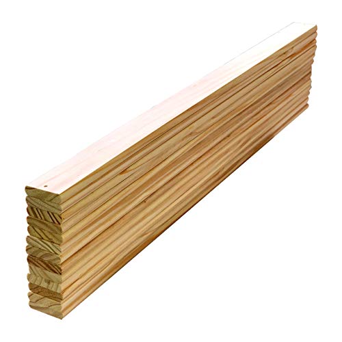 Single Bed Slats 38 in Twin Bed Solid Pine Mattress Support Wooden Slats 38 in Long x 2.75 in Wide x 0.65 in Depth Pack of 13 Count Bed Replacement Parts Custom Size Cutting Service (Twin 38 in, 38)