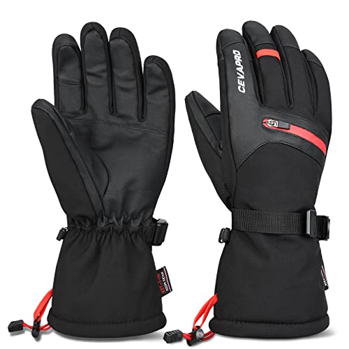 Cevapro -40℉ Winter Gloves Waterproof Ski Gloves 3M Insulated Snowboard Gloves