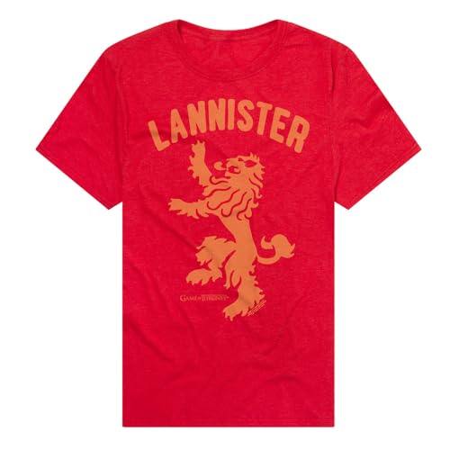 Popfunk Official Game of Thrones House Lannister Adult Unisex Classic Ring-Spun T-Shirt (Large)