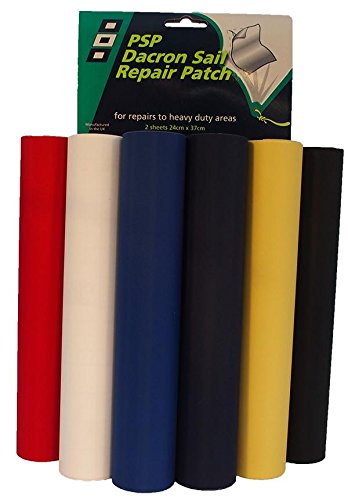 PSP Tape - Dacron Sail Repair Patch - 24cm x 37 cm ~ 9.4' x 14.5' (Royal Blue)