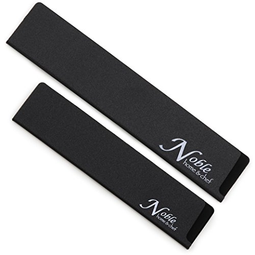 Noble Home & Chef 2-Piece Universal Knife Guards (8.5” and 10.5') are Felt Lined, More Durable, Non-BPA, Gentle on Blades, and Long-Lasting Knives Covers Are Non-Toxic and Abrasion Resistant!