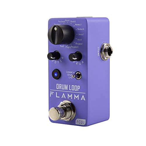 FLAMMA FC01 Phrase Loop Pedal Looper Guitar Pedal with Drum Machine 20 Minutes Looper Capacity 16 Drum Groove Tap Tempo