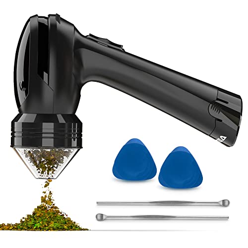 Mamba 1g 50mm Black Plastic-Head Electric Battery Herb Grinder. 6V Powered One Handed Mill. Easy Press Two-Direction Switch for Simple Product Grinding