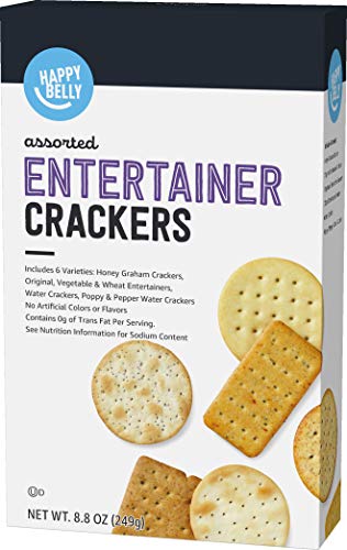 Amazon Brand - Happy Belly Entertainment Crackers, Assorted Entertainer, 8.8 Ounce