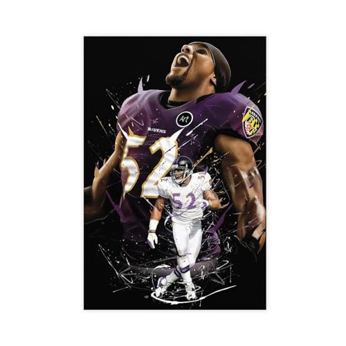 dalouh Ray Lewis Poster Football Picture Canvas Poster Bedroom Decor Sports Landscape Office Room Decor Gift Unframe:12x18inch(30x45cm)