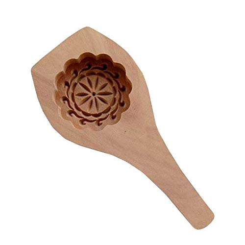 Killer's Instinct Outdoors Carved Round Wooden Mould Press Mooncake Mold Middle Eastern Cookie & Cake Mold 2-1/2' Diameter 1/2' Depth Maamoul Cookie Mold