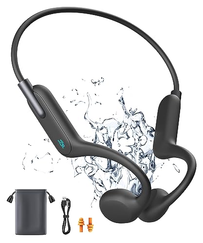 Bone Conduction Headphones, Wireless Bluetooth 5.3 Swimming IPX8 Professional Waterproof Headset, Built-in 32GB Memory Large Capacity Battery with Microphone Suitable for for Running, Cycling, Drving.