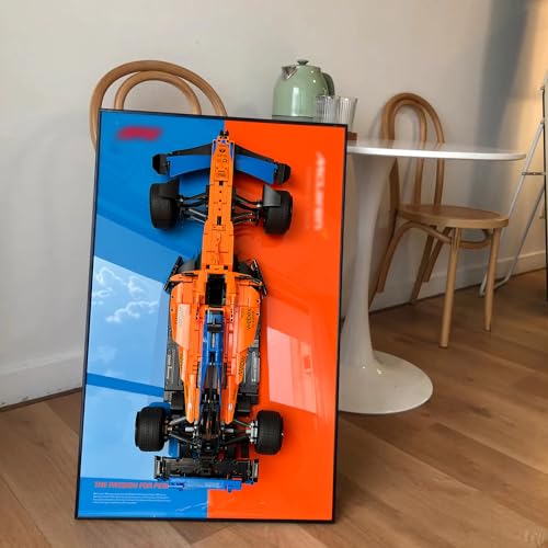iLuane Display Wallboard for Lego 42141 Technic McLaren Formula 1 2022 Replica Race Car, Collectibles Lego Car Wall Mount for Building Blocks, Gifts for Lego Lovers (Only Display Wallboard)