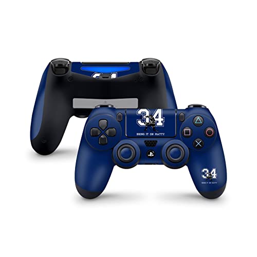 ZOOMHITSKINS PS4 Controller Skin, Compatible for Playstation 4 Controller, Blue Canadian Ice Hockey Sports Skate Man, Durable, Fit PS4, PS4 Pro, PS4 Slim Controller, 3M Vinyl, Made in The USA