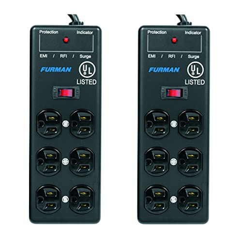 Furman SS6B 6 Plug Surge Protector (2 -Pack)