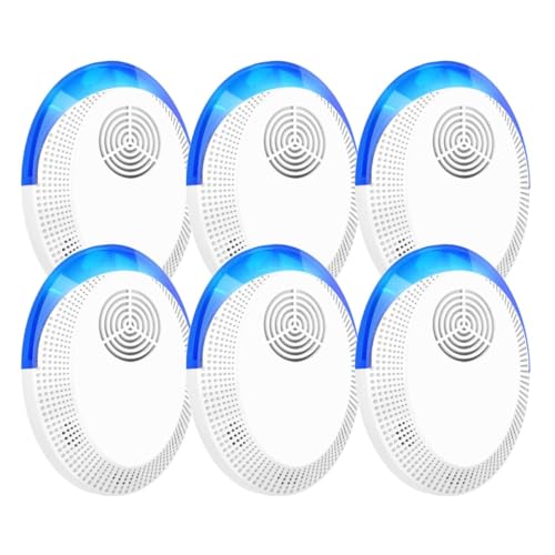 Ultrasonic Pest Repeller 6 Pack Mice Repellent Indoor Rodent Roach Spider Insect Repellent Plug-in Home Attic Garage Basement