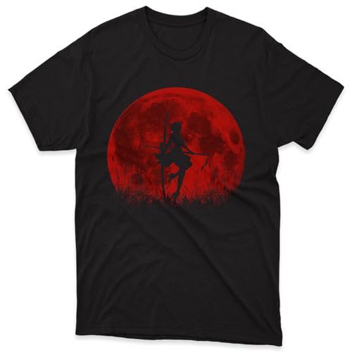 Nier Automata 2B Red Moon for Fan Video Game Types of Shirts
