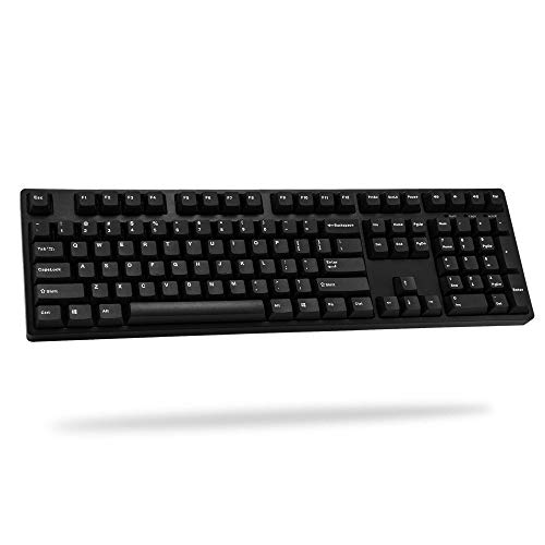 iKBC CD108 V2 Ergonomic Mechanical Keyboard with Cherry MX Brown Switch for Windows and Mac, Full Size Keyboard Upgraded with Mistel PBT Double Shot Keycaps for Desktop and Laptop, Solid Build Quality