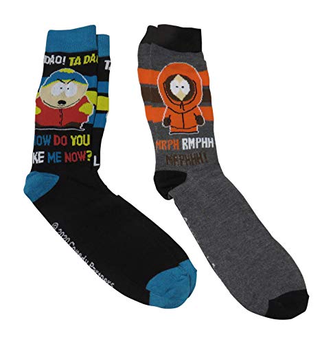 Hyp South Park Cartman Kenny Socks Licensed Men's Crew 2 Pair Pack Shoe Size 6-12