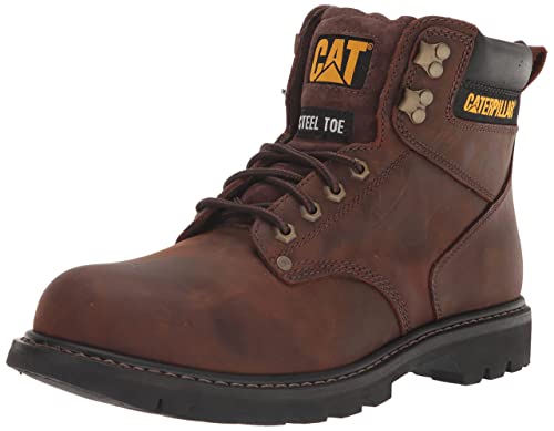 Cat Footwear Men's Second Shift Steel Toe Work Boot, Dark Brown, 9