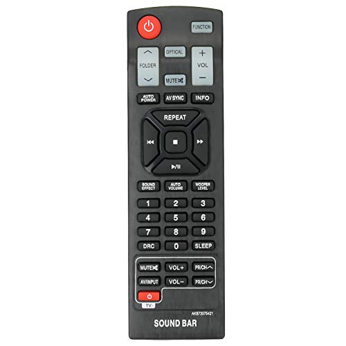 New AKB73575421 Replaced Remote fit for LG Soundbar NB4530B NB3532A NB3530A NB3531A NB3520A2 NB3520ANB NB3530ANB NB4532B NB4530B NB4530A NB4540 NB4542 NB4543 NB5540A NBN36 LAP440W