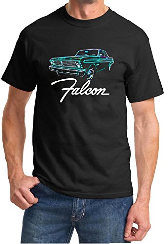 1964 1965 Ford Falcon Coupe Neon Lights Design TshirtXL Black