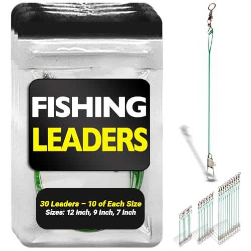 Fishing Leaders with Swivels, Fishing Line Leader, Fishing Wire Leader, Fishing Leaders Saltwater, Terminal Tackle, Fishing Tackle Fishing Supplies, Saltwater Fishing Gear and Equipment