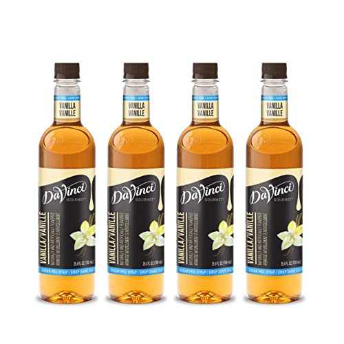 DaVinci Gourmet Sugar-Free Vanilla Syrup, 25.4 Fluid Ounce (Pack of 4)