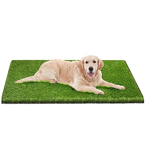 Bethebstyo Artificial Grass, Dog Pee Pads, Professional Dog Potty Training Rug, Large Dog Grass Mat with Drainage Holes, Pet Turf Indoor Outdoor Flooring Fake Grass Doormat - Easy to Clean（51'x 26'）