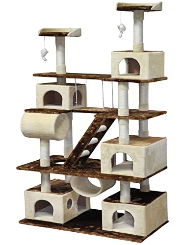 Go Pet Club Huge 87' Tall Cat Tree House Climber Furniture with Swing