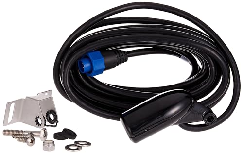 Lowrance 000-0106-72 Transom-Mount 83/200 kHz Skimmer Transducer with Built-in Temp, Black