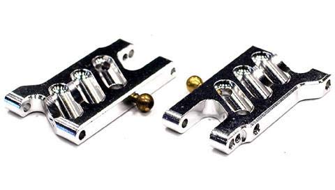 Integy RC Model T7645SILVER Billet Machined Alloy Lower Arms for AE SC18