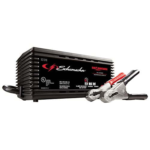 Schumacher SC1319 Fully Automatic Battery Maintainer- 1.5 Amp, 6/12- for Car, Power Sport or Marine Batteries