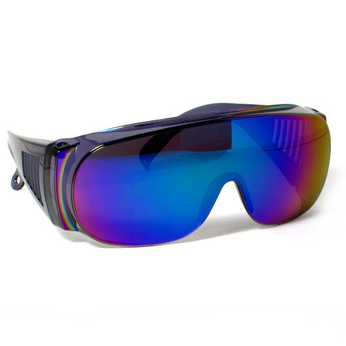 Rodeo M3 Fit Over Prescription Rx No Blind-spot Driver Day & Night Wrap Around Sun Glasses (Oil Slick)